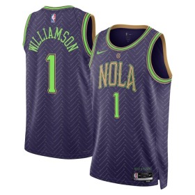 Män New Orleans Pelicans Tröja Zion Williamson Nike 2024-25 City Edition Lila Swingman